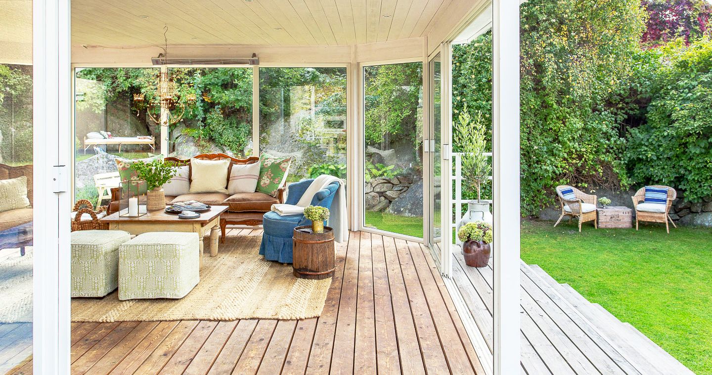 Timber decking in Solna